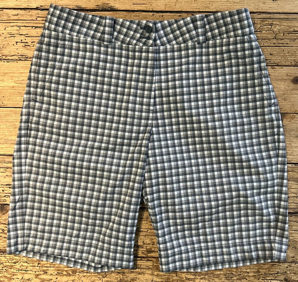 Nike Golf Women’s Gray Plaid Golf Shorts Size 12
